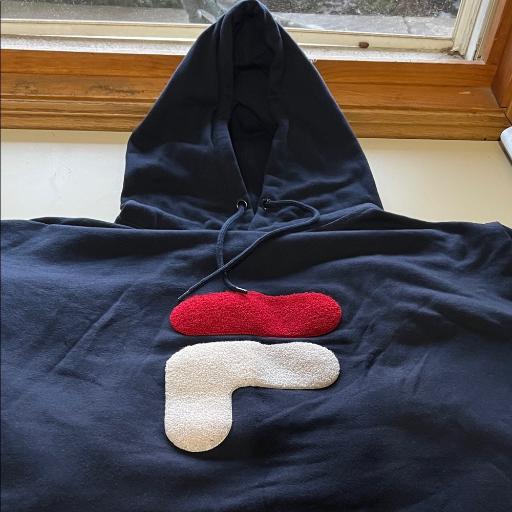 Fila Navy Pullover with Red Logo Accent sz 6XL